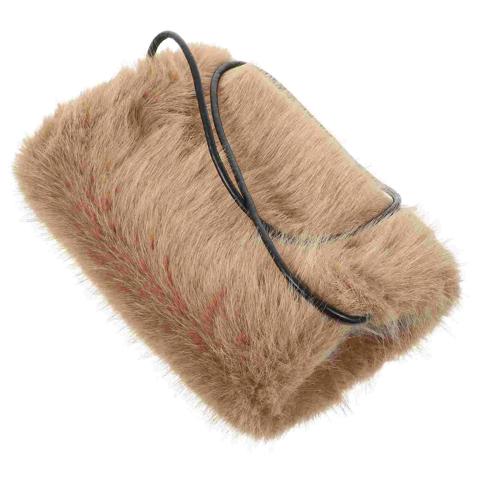 

Fashion Miss Ladies Gloves Women Hand Muff Imitation Fox Fur Portable Warmer Pouch