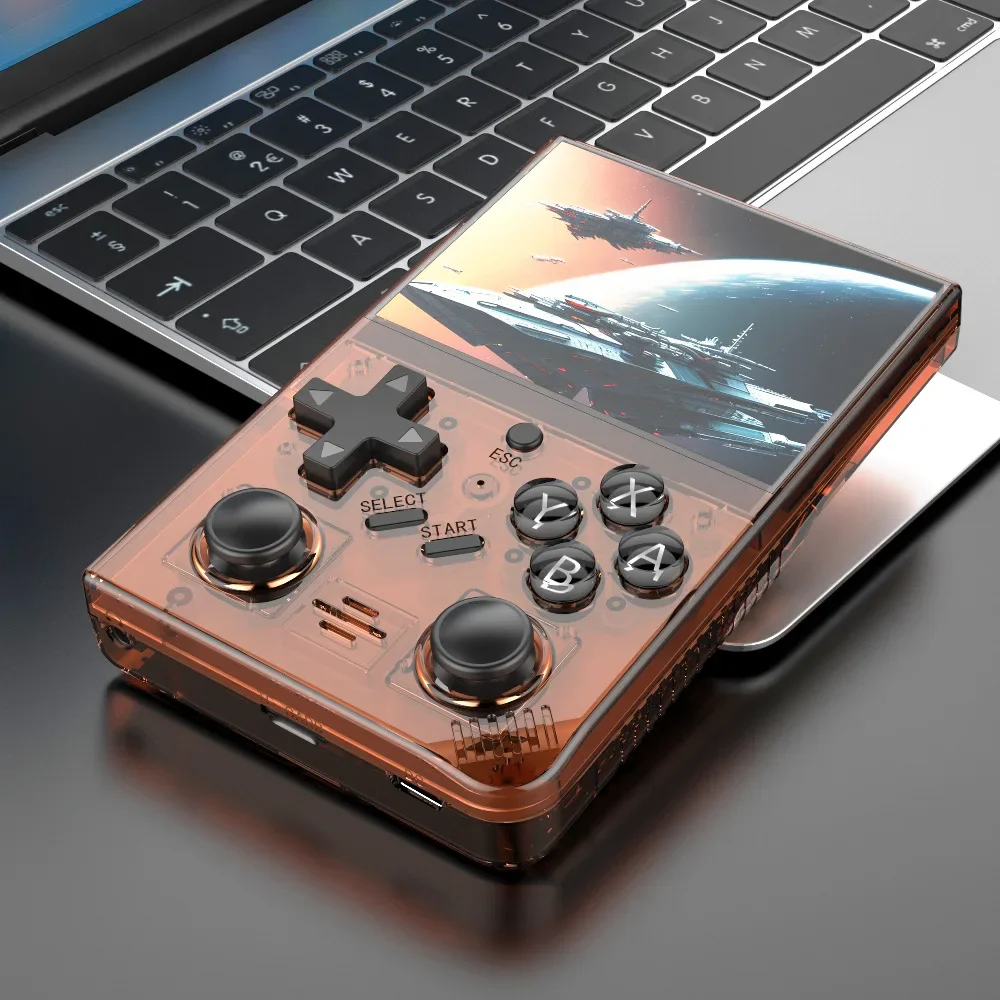 R35PlUS Retro Handheld 3.5 Inch Game Console Linux System Double Joystick Portable Pocket Video Player_voghion.com
