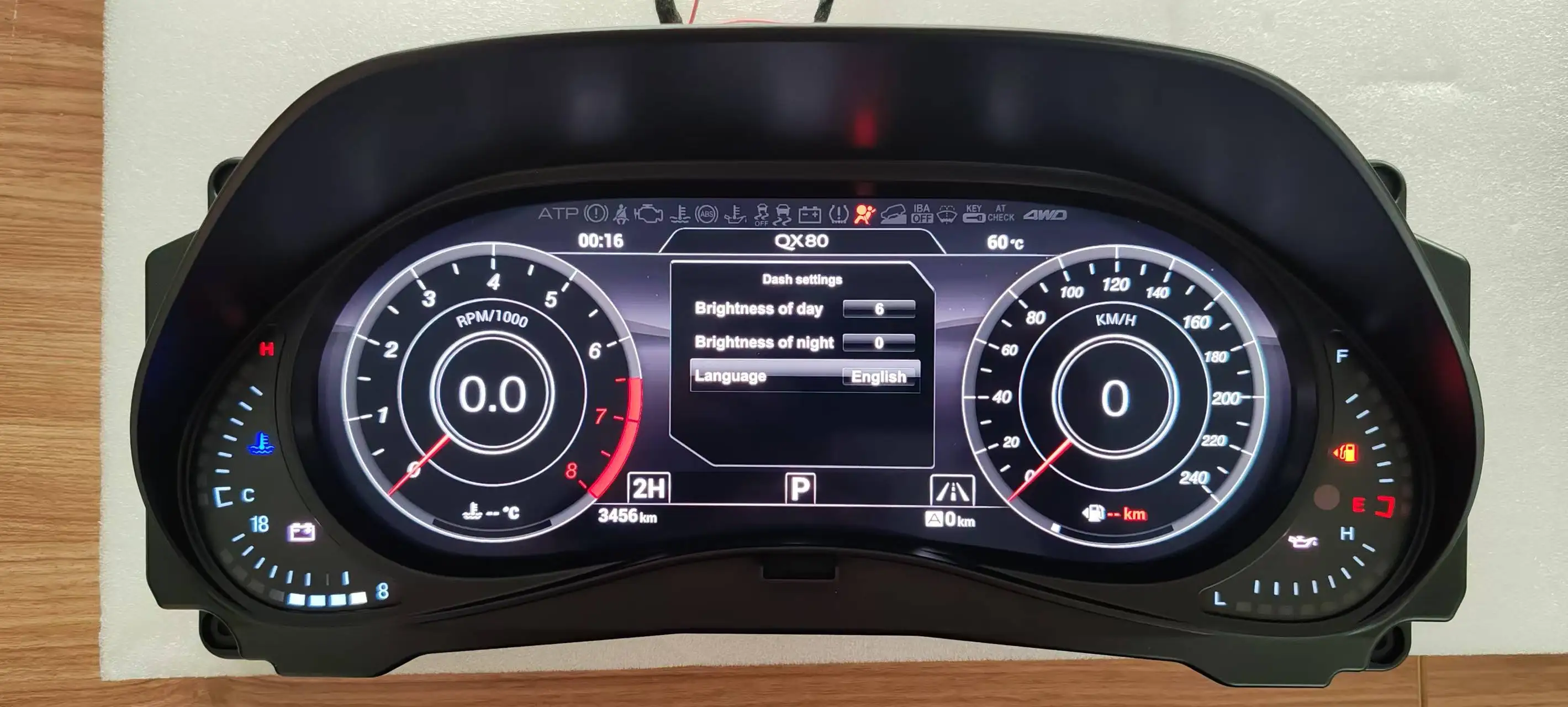 Panel de Instrumentos LCD HD de 12.3 Pulgadas Compatible con Nissan Patrol Y62 (2008-2022) QX56 (2011-2013) QX80 (2014-2025) 1