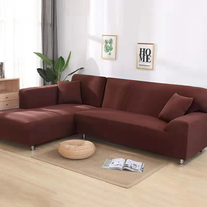 thumbnail image 1 of Funda de sofá sólida para sala de estar, funda elástica para sofá de 1, 2, 3 o 4 plazas, funda protectora para sofá de esquina en forma de L, funda para chaise longue, 1 of 5