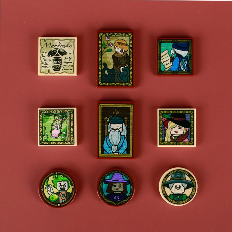 Custom Magician Wizard Portrait Building Blocks Set