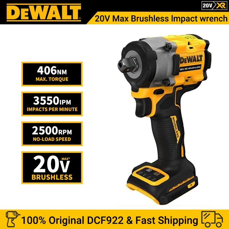DEWALTDCF922MAX12inCordlessImpactWrench20VRechargeable406NM