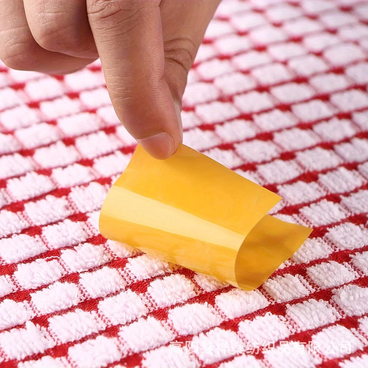 5 Stück saugfähige karierte Geschirrtücher – wiederverwendbare Küchenreinigungstücher in verschiedenen Farben (Rot, Blau, Orange, Gelb, Grün) – Detail 3