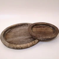 Rustic Wooden Tray Candle Holder for Farmhouse Dinning Table Kitchen Countertop Coffee Table Organizer Home Decor Wedding 2