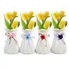 Modern Plastic Vases European Dining Table Decorative Flower Plants Vase White Rattan Like Plastic Vase 1