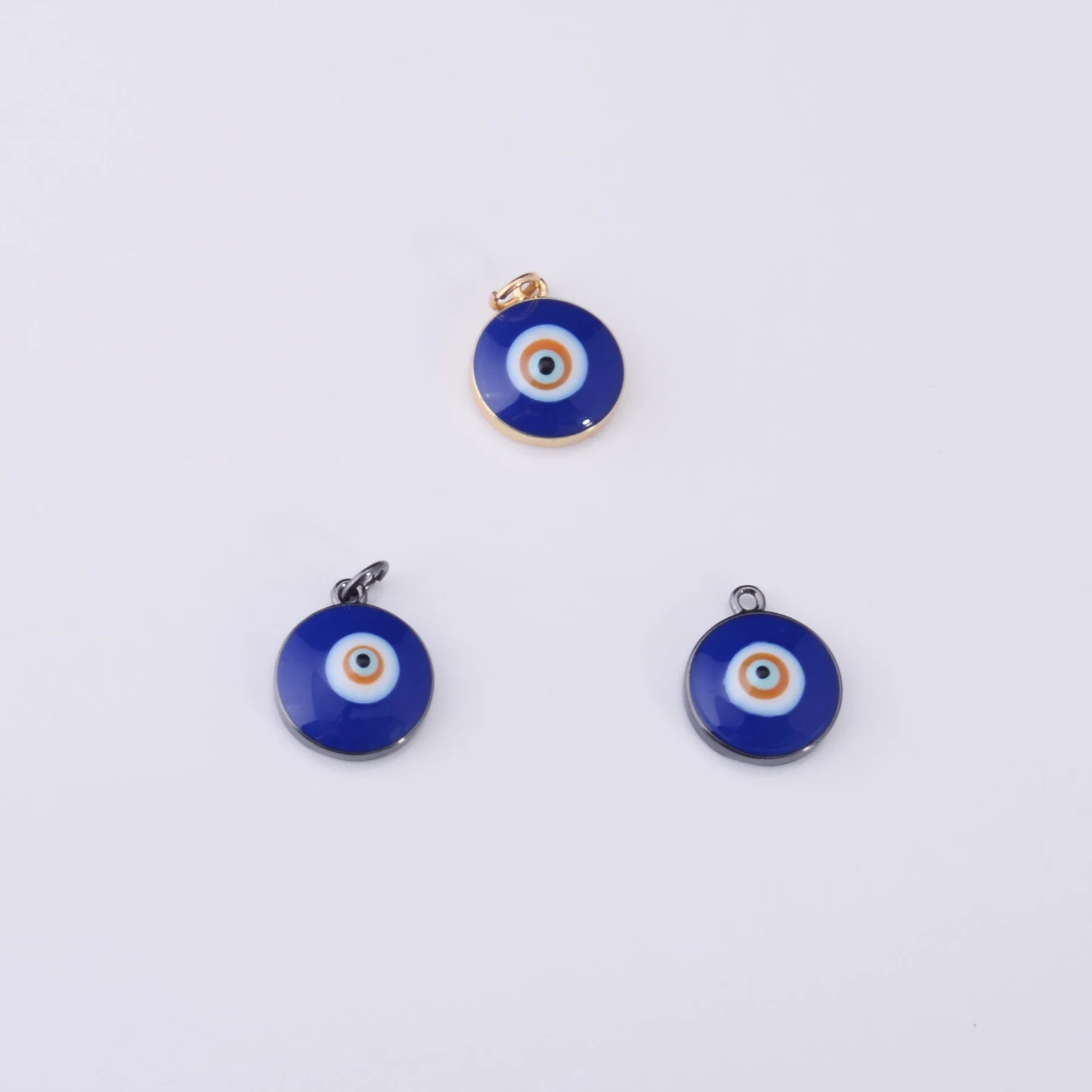 

Demon Eye Badge Round Rectangle Pendant Clasp Jewlery Making Supplies Handicraft Necklace Chain Bracelet Resin Metal Accessories