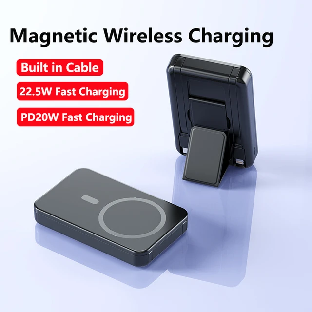 15W Magsafe Wireless Charger PD22.5W Fast Charging Power Bank For iPhone 15  14 Samsung Huawei Xiaomi Powerbank with Cable Holder - AliExpress