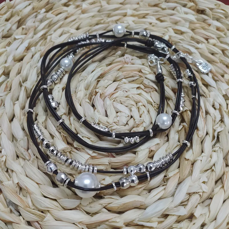 2021 New Stainless steel alloy Silver Color Bead Necklace Can Be Given As A Gift To Women with Free Wholesale Shipping