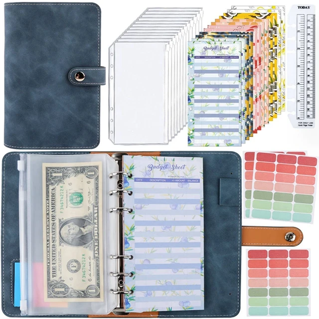 Planificateur de Budget, classeur d'enveloppe d'argent avec enveloppes de  Budget A6 pochettes de reliure, portefeuille pour la planification de  l'argent - AliExpress