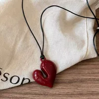 Pendentif en forme de cœur pour femmes, collier coulissant réglable, pour cadeaux de fête, accessoires de bijoux, nouvelle collection 5