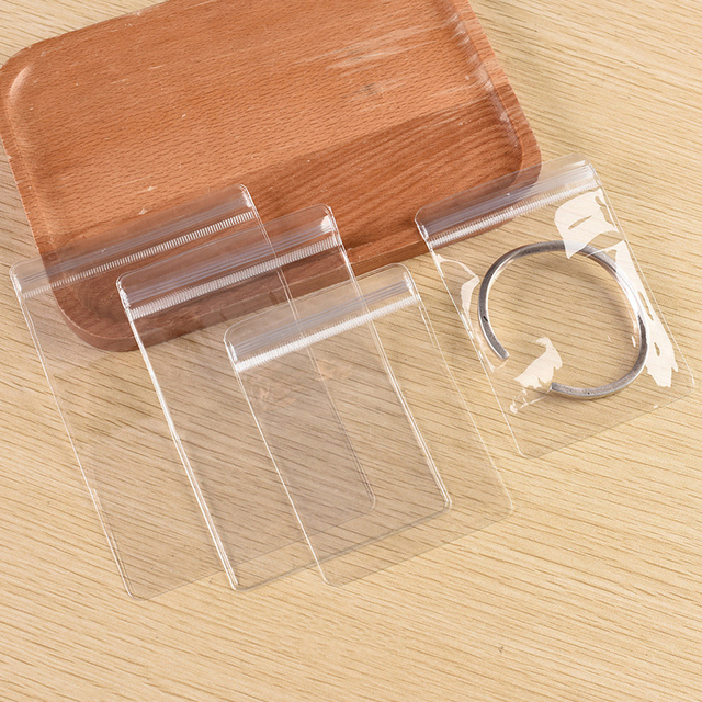 Pcs PVC Jewelry Packaging Transparent Storage Bags Dustproof Antioxidation Multi Size Sealed Manager Self Sealing Packaging