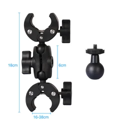 Motorcycle Bike Panoramic Selfie Stick with Handlebar Mount Bracket - Short clamp