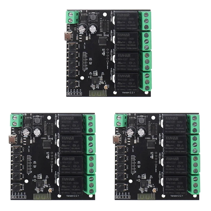 

HFES 3X 4CH Tuya Switch Wifi Switch Module Wireless Relay Smart Life APP Remote Control Smart Timer For Smart Home Switch