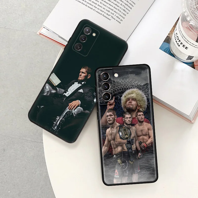 Custodia Per Telefono Per Samsung S24 Note20 Ultra S23 S22 S21 S20 Galaxy S10 Plus Khabib Nurmagomedov Cover Antigoccia Morbida Nera