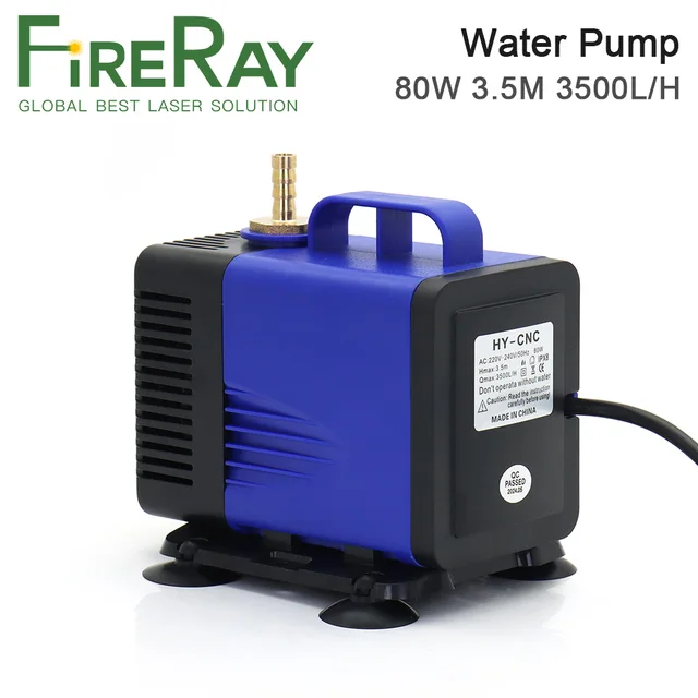 Fireray Submersible Water Pump 80W 3.5M 3500L/H IPX8 220V for CO2 Laser Engraving Cutting Machine 4