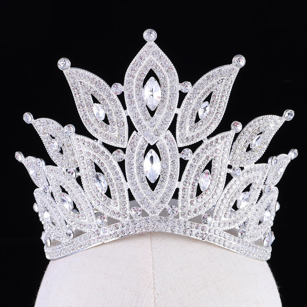 Baroque Bridal Crown Wedding Tiara Crystal Crown Jewelry Hair Accessories Birthday Birthday Party Jade Tiara Fit for Girls