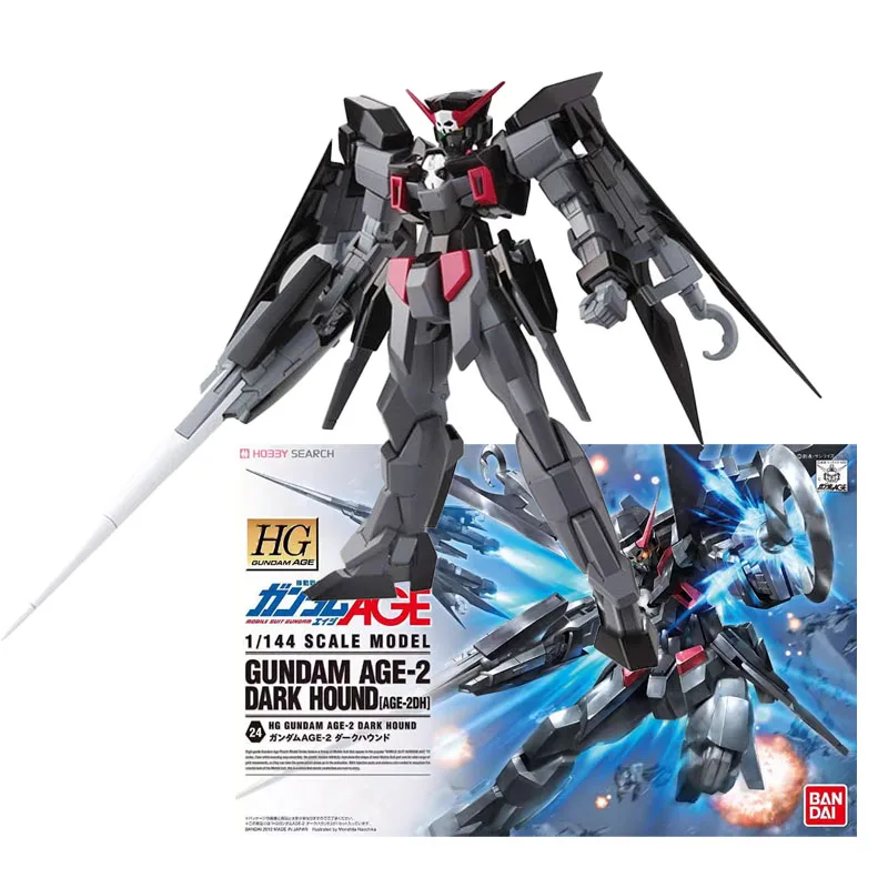 

Оригинальная экшн-фигурка Bandai 1/144 HGAge Gundam Age-2 Dark Hound, сборная модель, подарочные игрушки, Коллекционная модель, подарки для детей