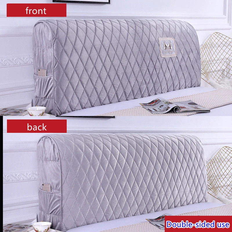 

Soft Breathable Double-sided Headboard Cover Four-season Bedside Cover Washable Bed Headcover Full Wrap Bedside Protect Case