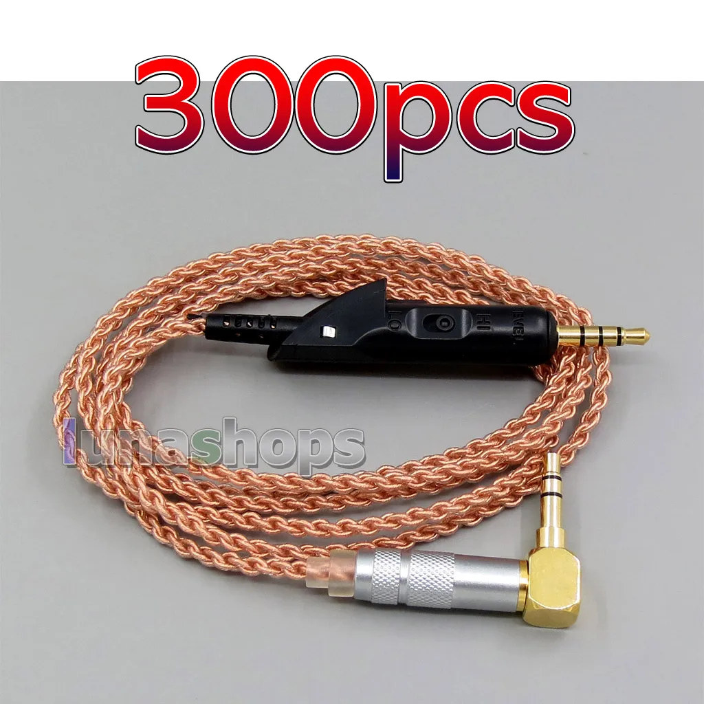 

LN006200 300pcs 3.5mm OCC Copper Weave Cloth Headphone Earphone Cable For QC2 QC15 QC35 Headset