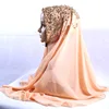 Luxury Women Beaded Chiffon Scarf Muslim Islamic Party Hijab Head Wraps Shawls Arab Headband Turban Stole 72*170cm 4