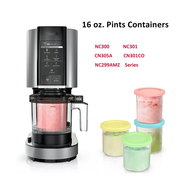 Ice Cream Pints Containers, Replacement For Ninja Creami Pints And Lids,  Compatible With Nc300, Nc301,cn305a, Nc299am Series