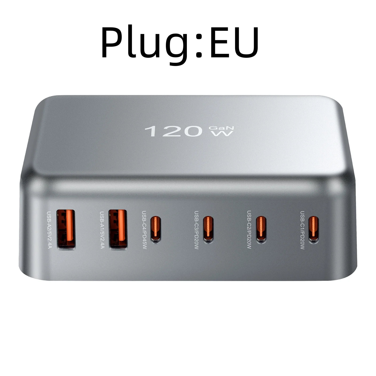 120W GaN 6-Port USB-C Fast Charging Station