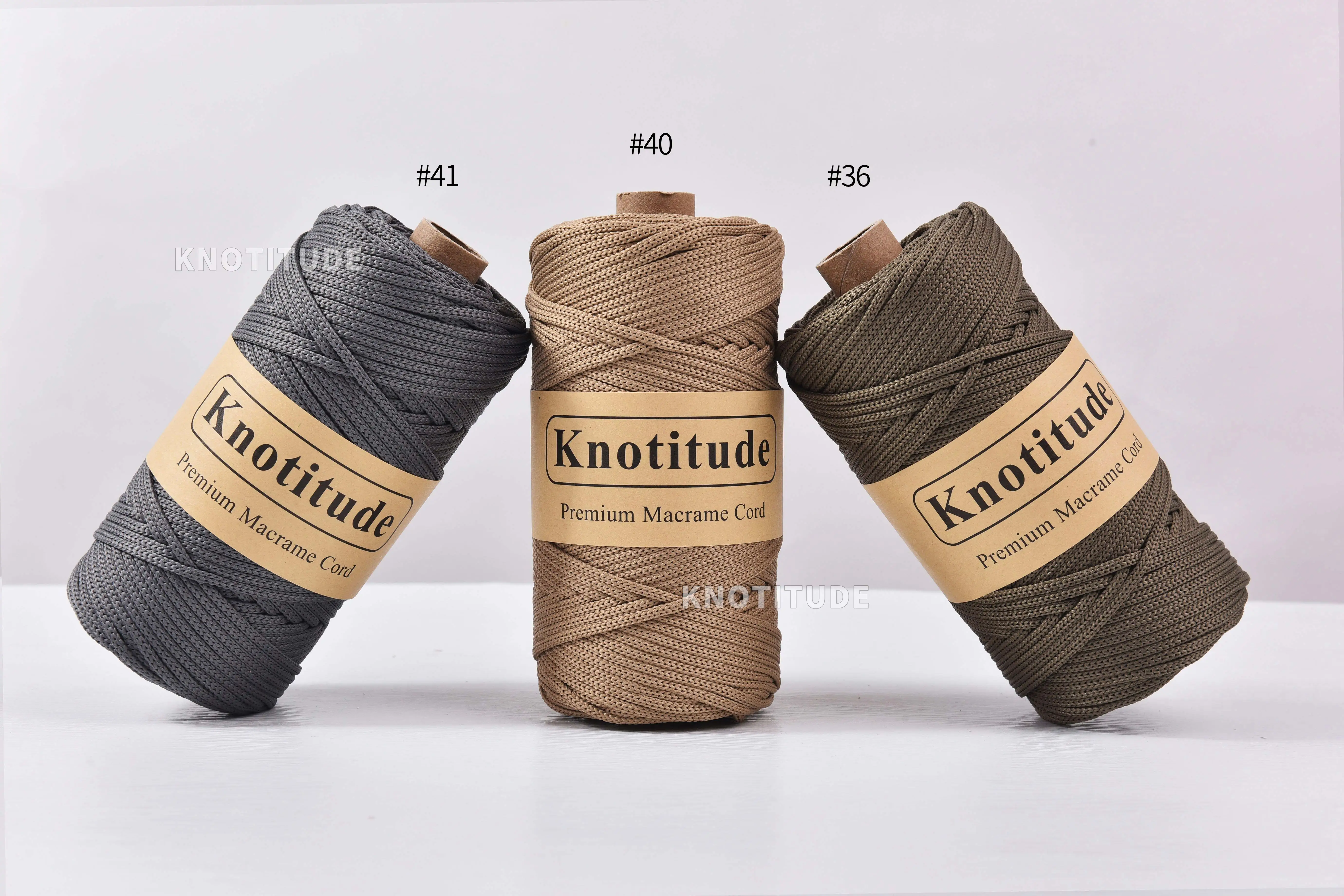 KNOTITUDE 4mm polyester knitting yarn macrame cord 300g