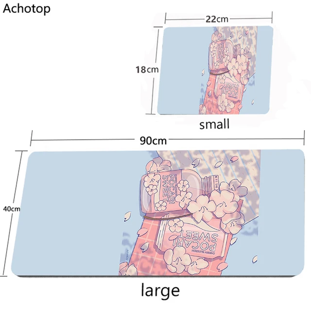 Pink Anime Mouse Pad Gamer Cute Kawaii XXL Gaming Mousepad Rubber Otaku Locking Edge 900X400MM Laptop Notebook Keyboard Desk Mat CN00263 CUTE (3)