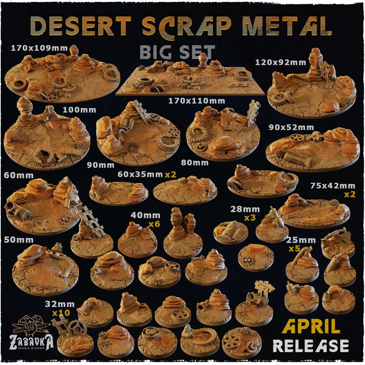 

Miniature Landform Desert Wasteland Base Patch DND Board Game Chess DIY Universal Platform Model