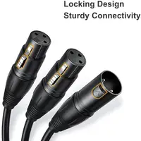50cm XLR Splitter Cable Male to Dual Female Y-Splitter 3Pin Balanced Microphone Line Foil Braided Shielded For Microphone - Image 4