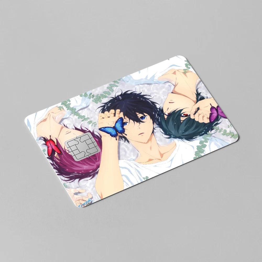 Free Anime Anime Cartoon Skin Stickers Film Tape Case For Big Credit Debit Card Front Side