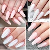 MEET ACROSS 7ml Milk White Pink Quick Extension Nail Gel Polish 3 In 1 Semi Permanent Soak Off UV Gel Varnish Nail Art Manicure 4