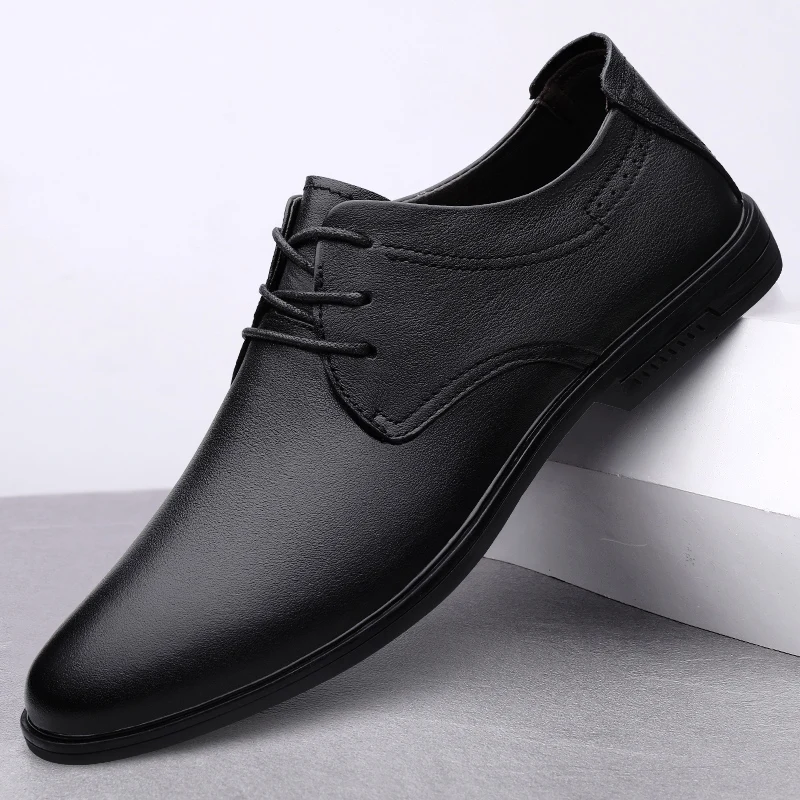 

Dress Shoes for Men business Lace Up Oxfords for Male Wedding Party Formal Style Shoes outdoor Casual genuine Leather Shoes Men
