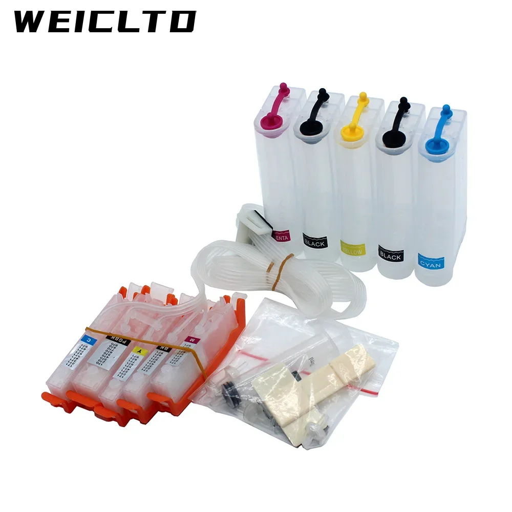 5 색 BCI-350 BCI351 Canon MG6330 MG5430 iP7230 MX923 MG6530 MG5530 MG7130 iP8730 iX6830 프린터 (칩 포함) 용 Ciss 시스템