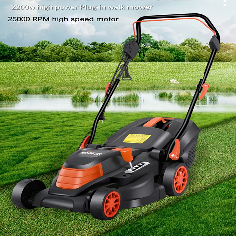 

High-Power Weeder Machine 25000rpm 5 Speed Electric Lawn Mower Hand Push Grass Cutting Tool Lawn Mower 1800W 220V-240V
