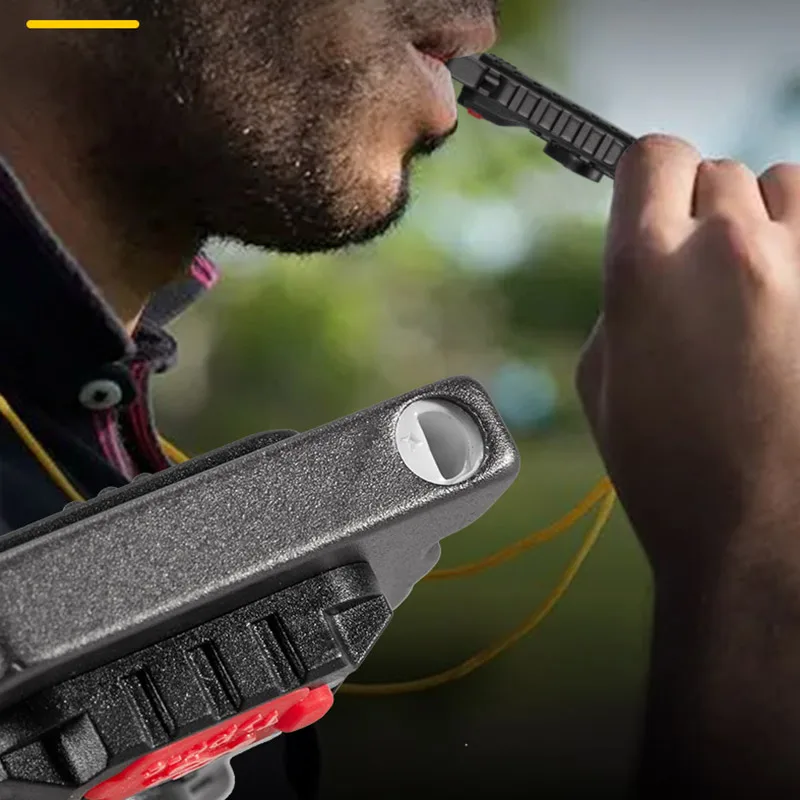 Mini LED Keychain Flashlight with Self-Defense Whistle - Multifunctional & Portable, Rechargeable