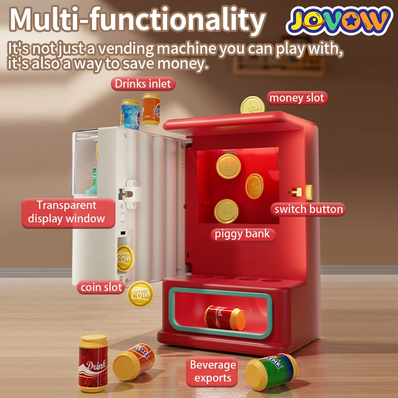 Simulation Mini Children's Beverage Vending Machines Toys Music Password Coin Machine Baby Puzzle Montessori Education Toy Gifts 5