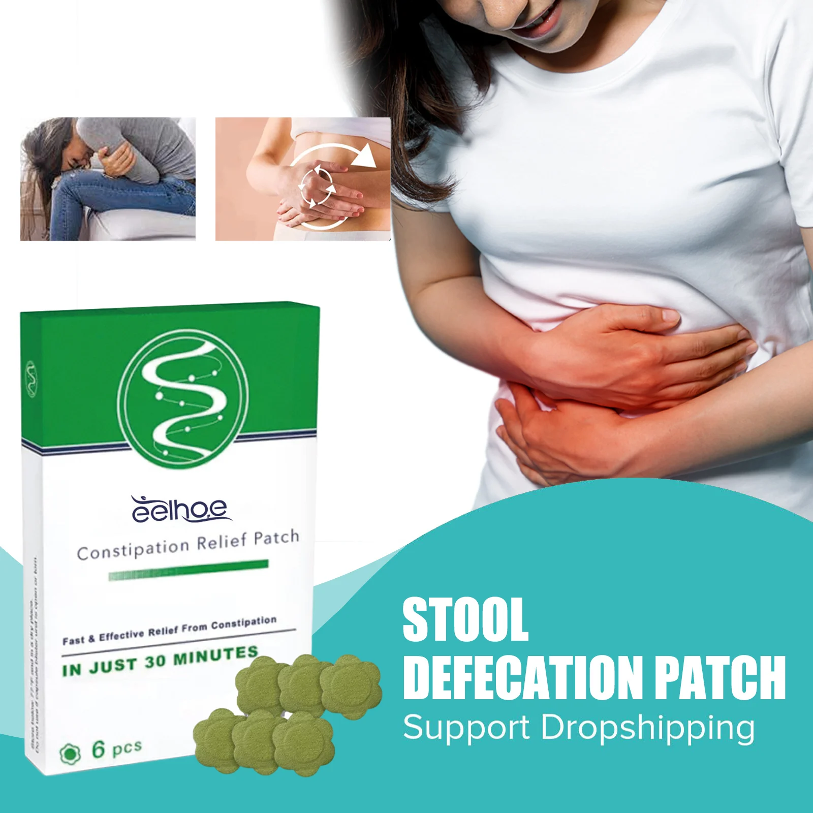ConstipationDetoxPlasterRelaxingBowelMovementsFlatulenceBloating