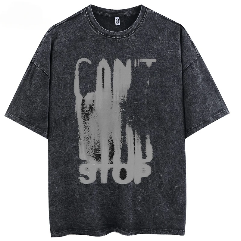 

Gothic T-Shirt for Men Women Graphic Tees Vintage Washed Cotton Tops Summer Casual Chic Loose Oversized Streetwear t shirts