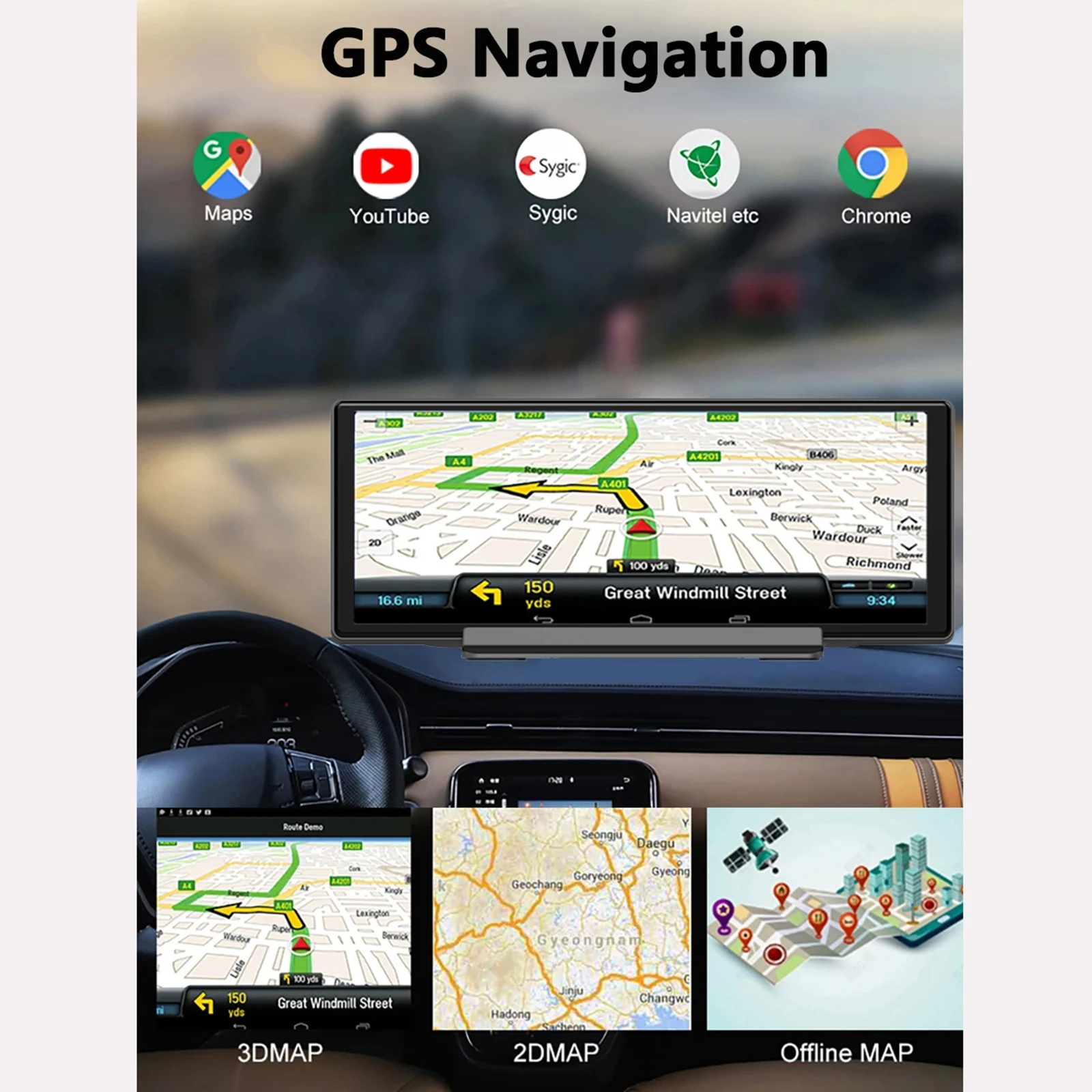  ī÷ ڵ   ADAS ý, ȵ̵ ڵ HD Ʈ  , 8 ھ ڵ DVR, GPS ̼, 10.26 ġ