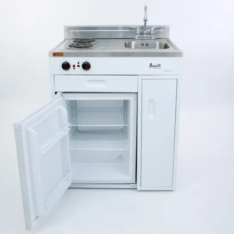 Avanti CK3016 Energy Star Certified Full Compact Kitchen, Built in Kitchenette Stainless Steel Counter