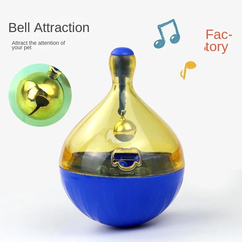 Pet Feeding Toys-Cat Fun Bowl Tumbler Feeder Puppy Kitten Shaking Leakage Food Ball Container Exercise Training