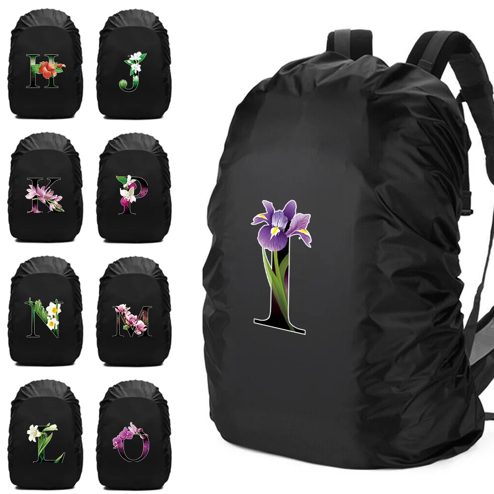 20-70L Backpack Rain Cover Dustproof Cover for Back Bag Flower Color Print Waterproof Camping Hiking Climbing Bag for Rain Cover