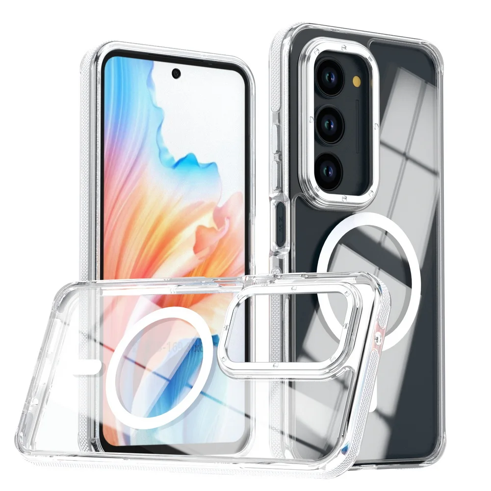 High-Quality Non-Yellowing Transparent Magnetic Protective Phone Case