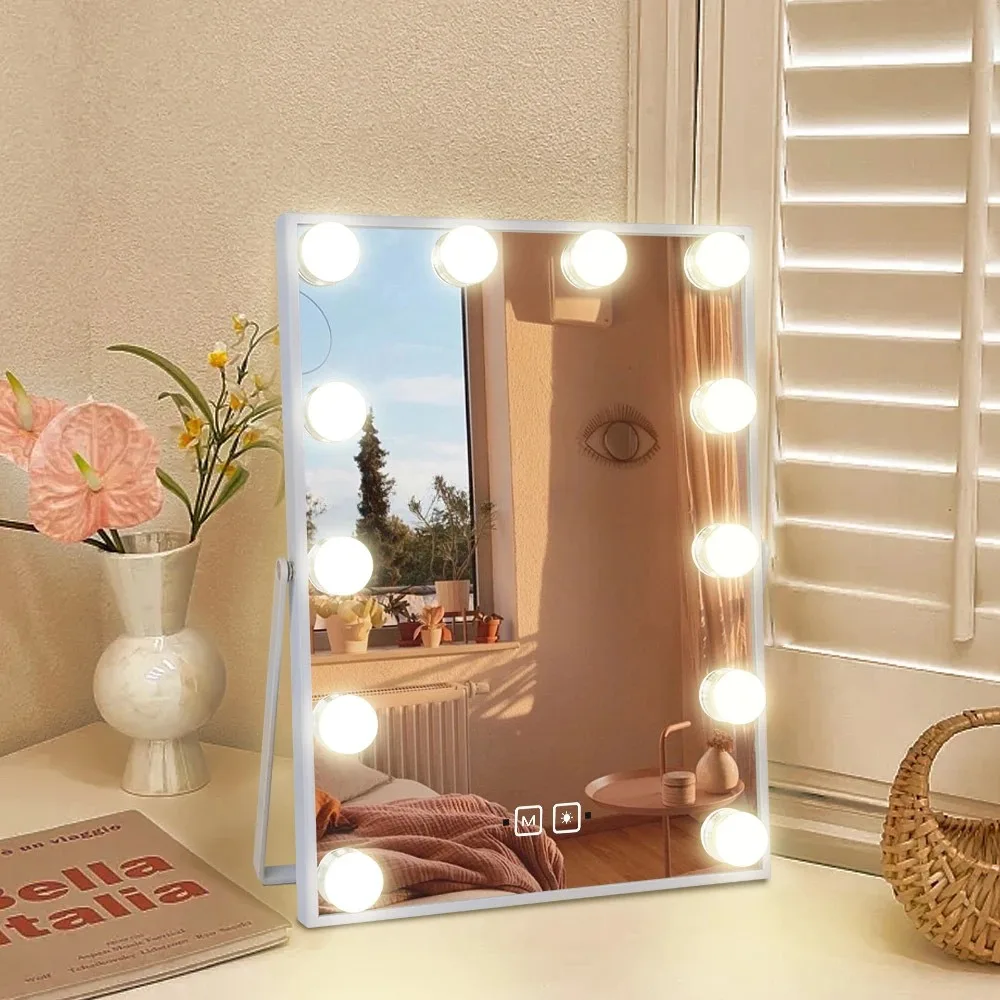Desktop Makeup Hollywood Mirror 6-10 Bulbs Hollywood LED Light Vanity Mirror Professional Makeup Led Bulb Vanity