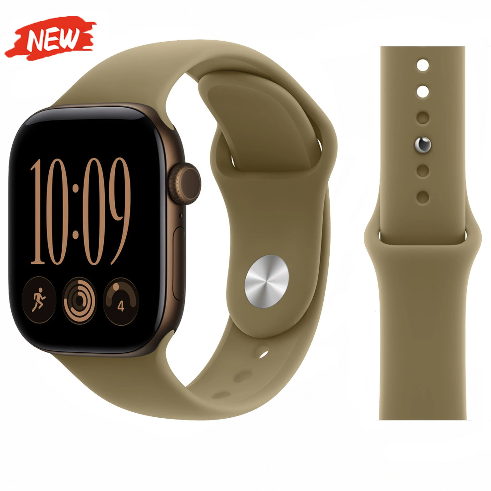 Silicone Sport Band for Smartwatch, Breathable Wristband Strap