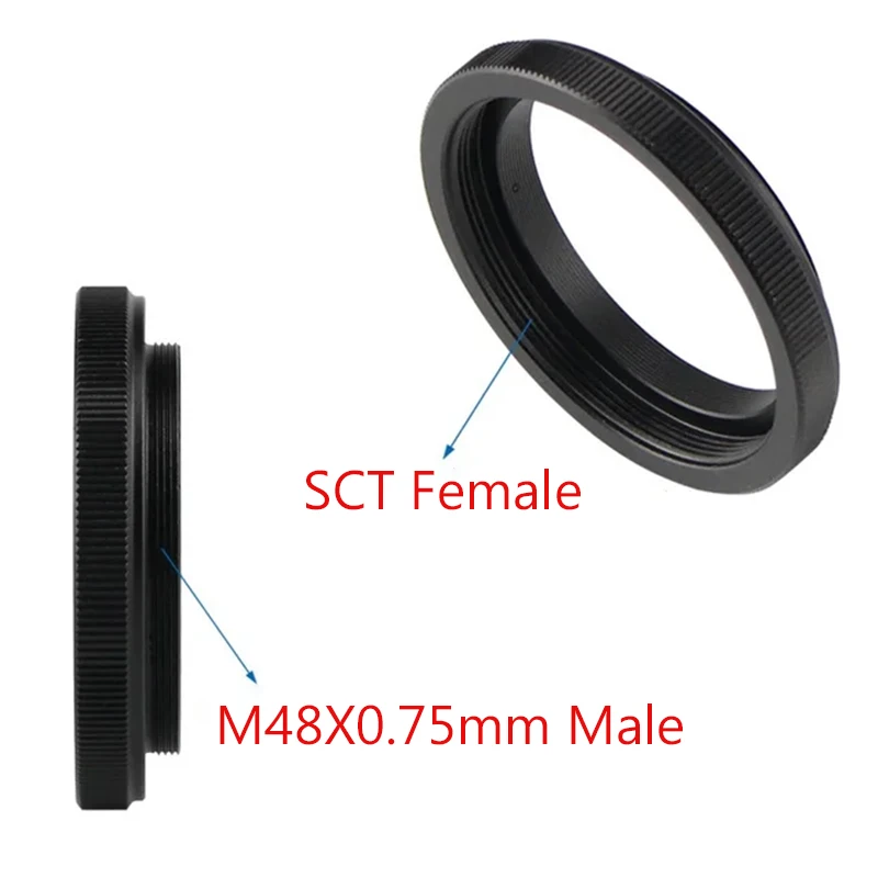Microscope Adapter Microscope Lens Mounting Ring Female to Male Thread M48 M42 SCT M52 M54 M56 T T2 Astronomical Telescope Photography Adapter Ring Accessories M42x0.75 M48x0.75
