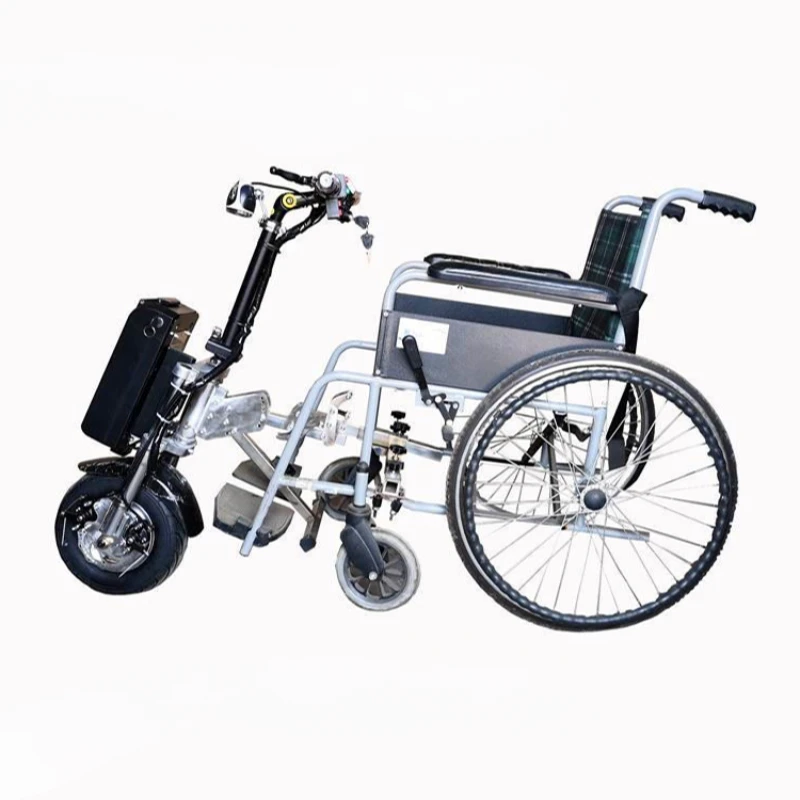 

Disabled vehicle electric towing head, disabled wheelchair modification, front drive wheelchair traction, high-power front end