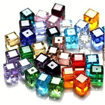 Colorful Cubic Glass Beads 1