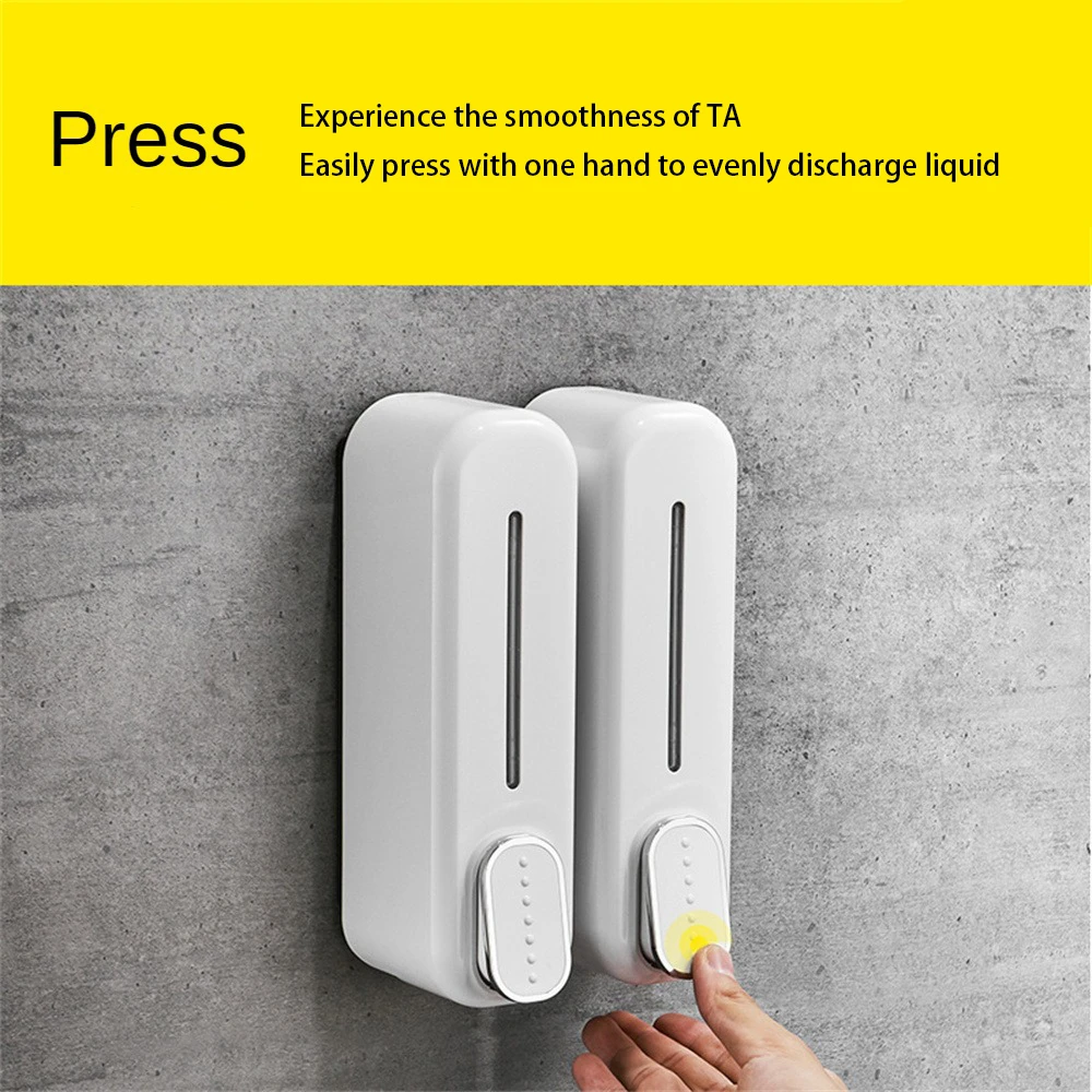 Description Picture 5 of item300ml Wall Mount Soap Dispenser Manual Shampoo Shower Gel Dispenser Lotion Container Liquid Hand Soap Dispenser for Bathroom